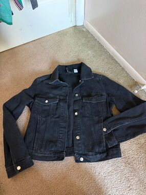 H&M Black Denim Jean Jacket